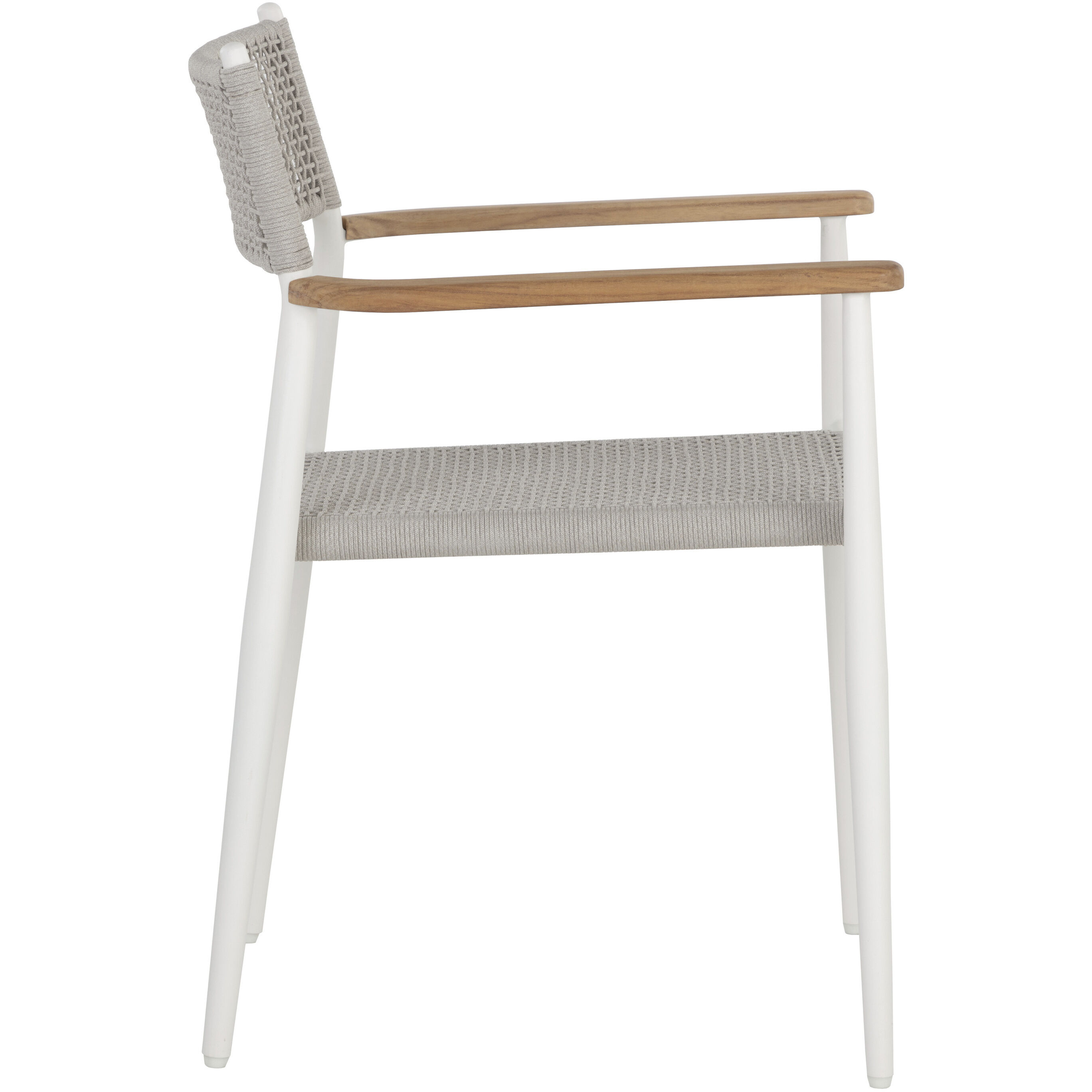 Kona White Outdoor Stackable Dining Armchair, Set Of 2